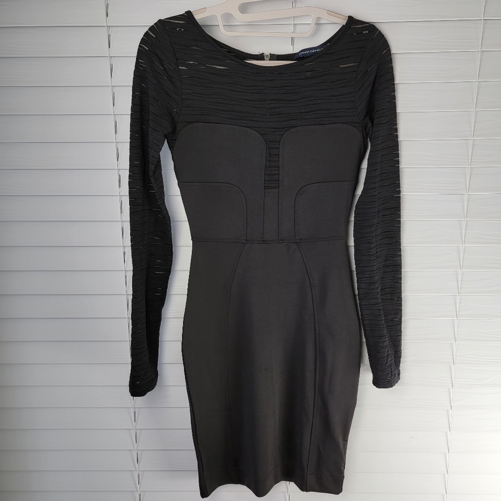 French Connection Black Fitted Dress